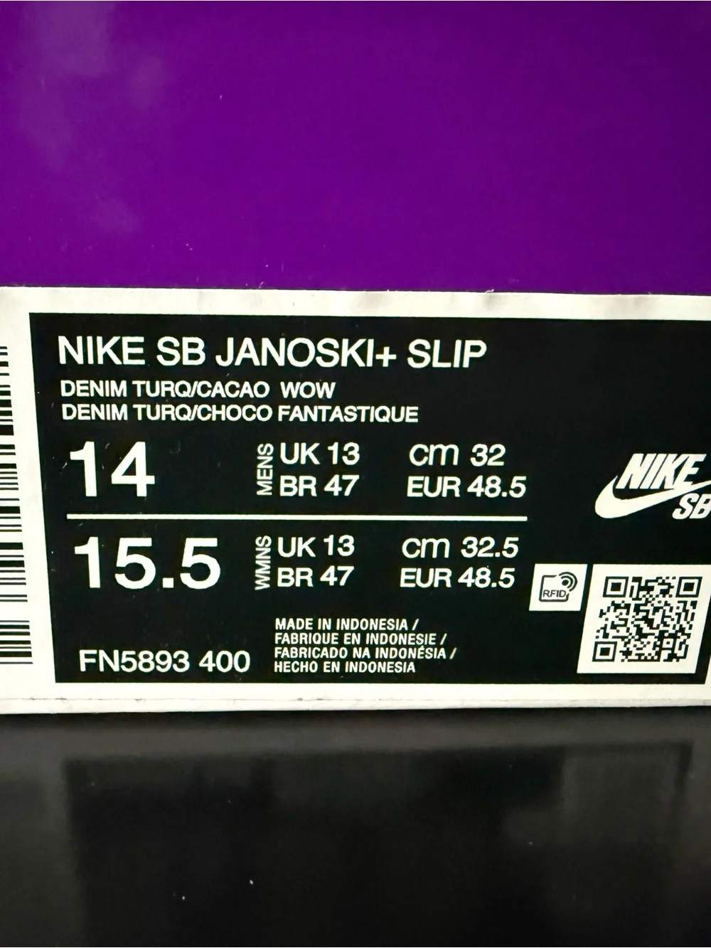 Nike SB Zoom Stefan Janoski+ Slip Denim Turquoise Cacao Wow Men's Size 14